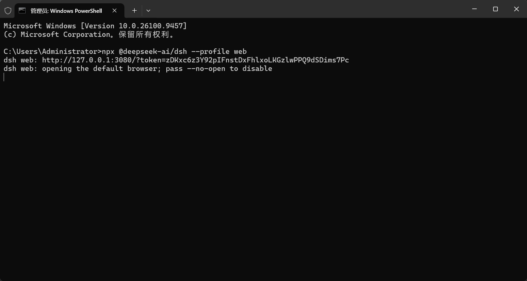DeepSeek Harness 启动 Web profile